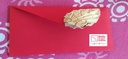 Red Envelope with Cream and Golden Leaf