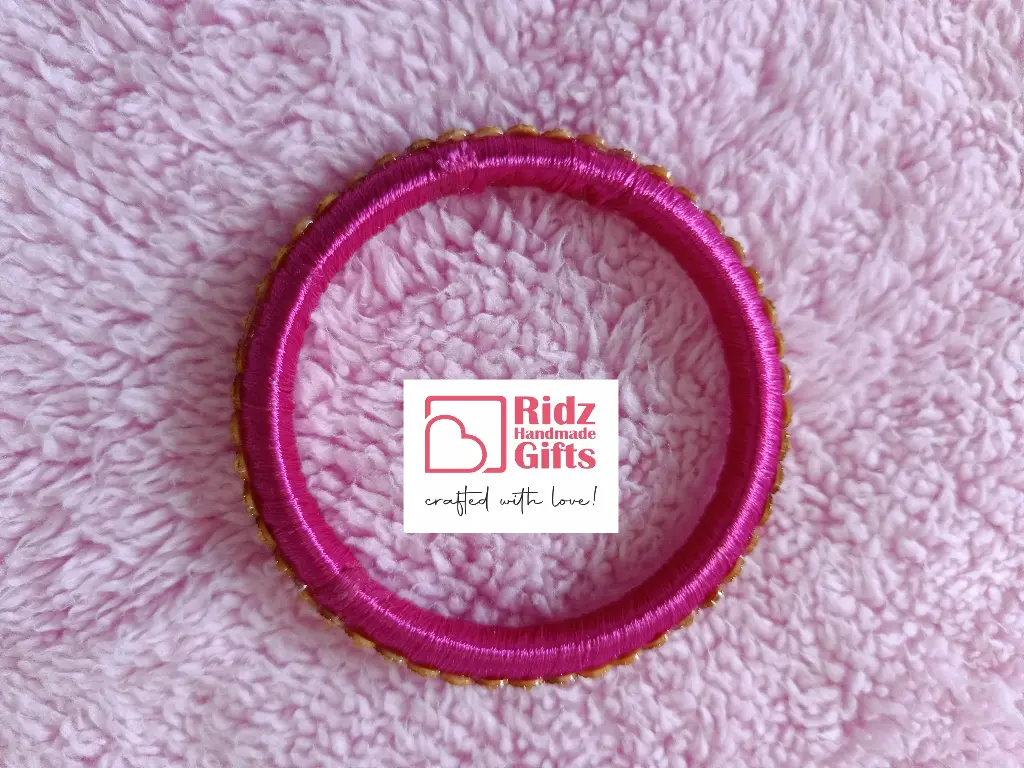 Silk Kadas with Golden Tikkis (1 pair)