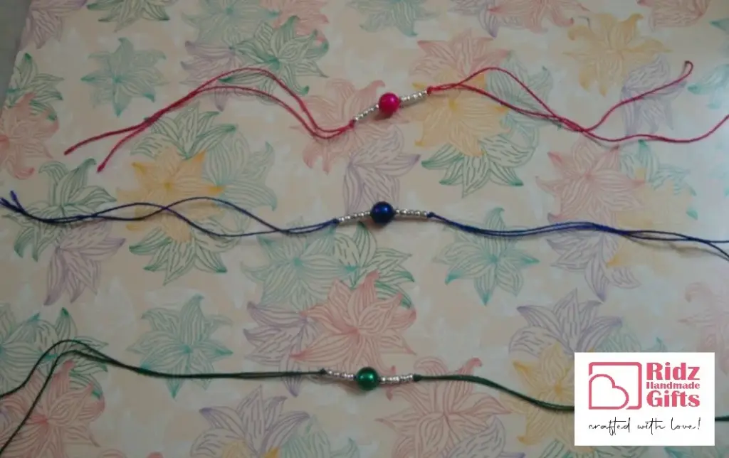 Elegant Bead Rakhis – Single Stone Collection