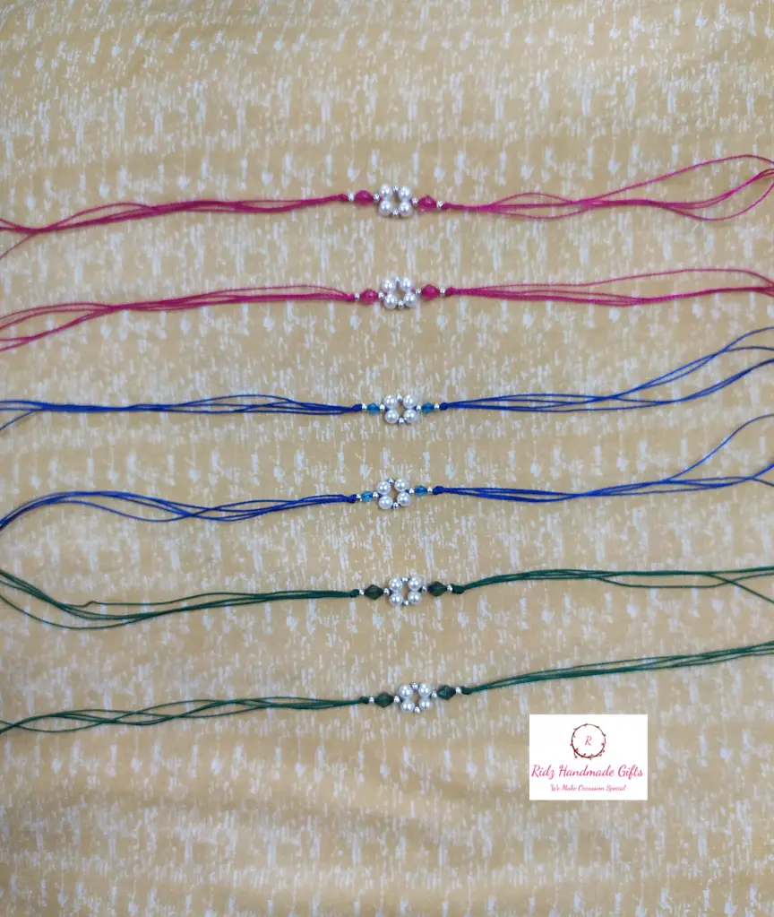 Minimalist Golden Beads Rakhi