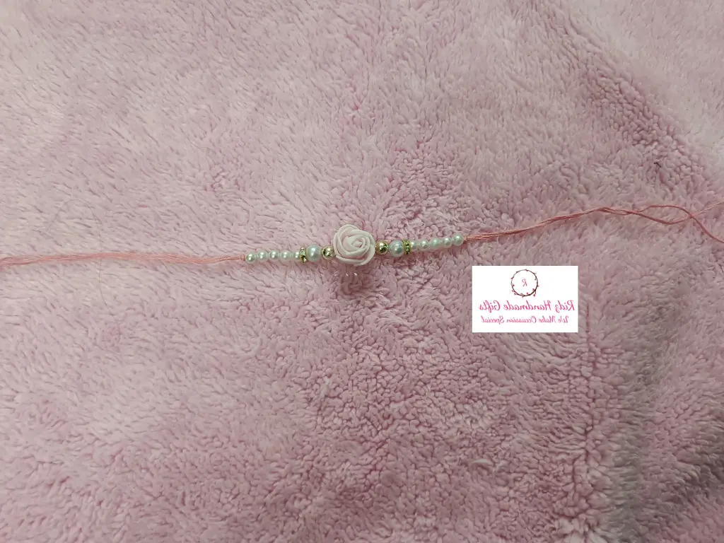 Foam Rose Pearl Rakhi
