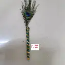 Decorated Red Ball Pen with Peacock Feather (Pack of 5) 