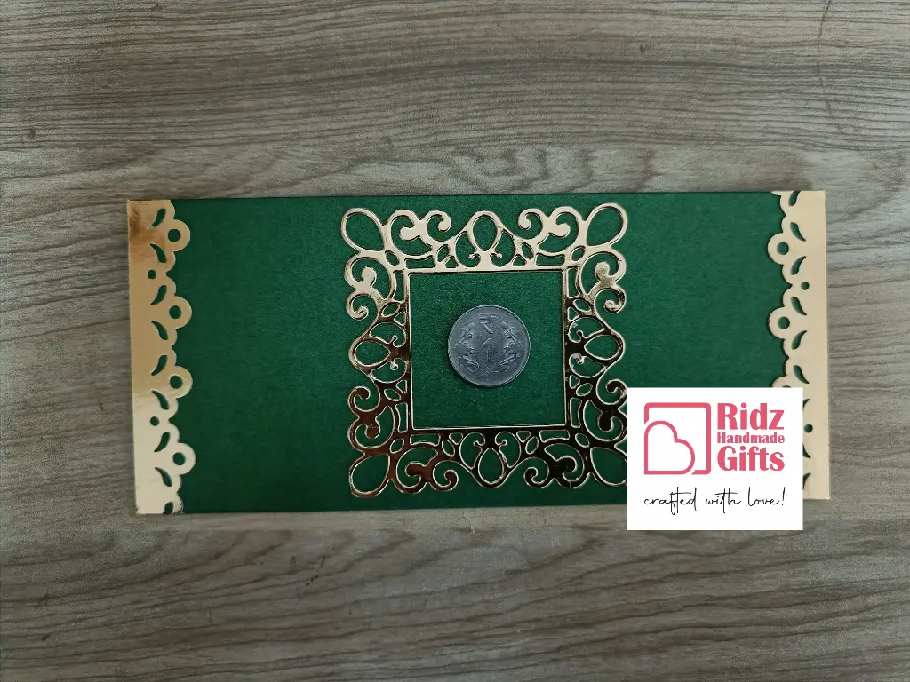 Decorated Envelope with golden design and border