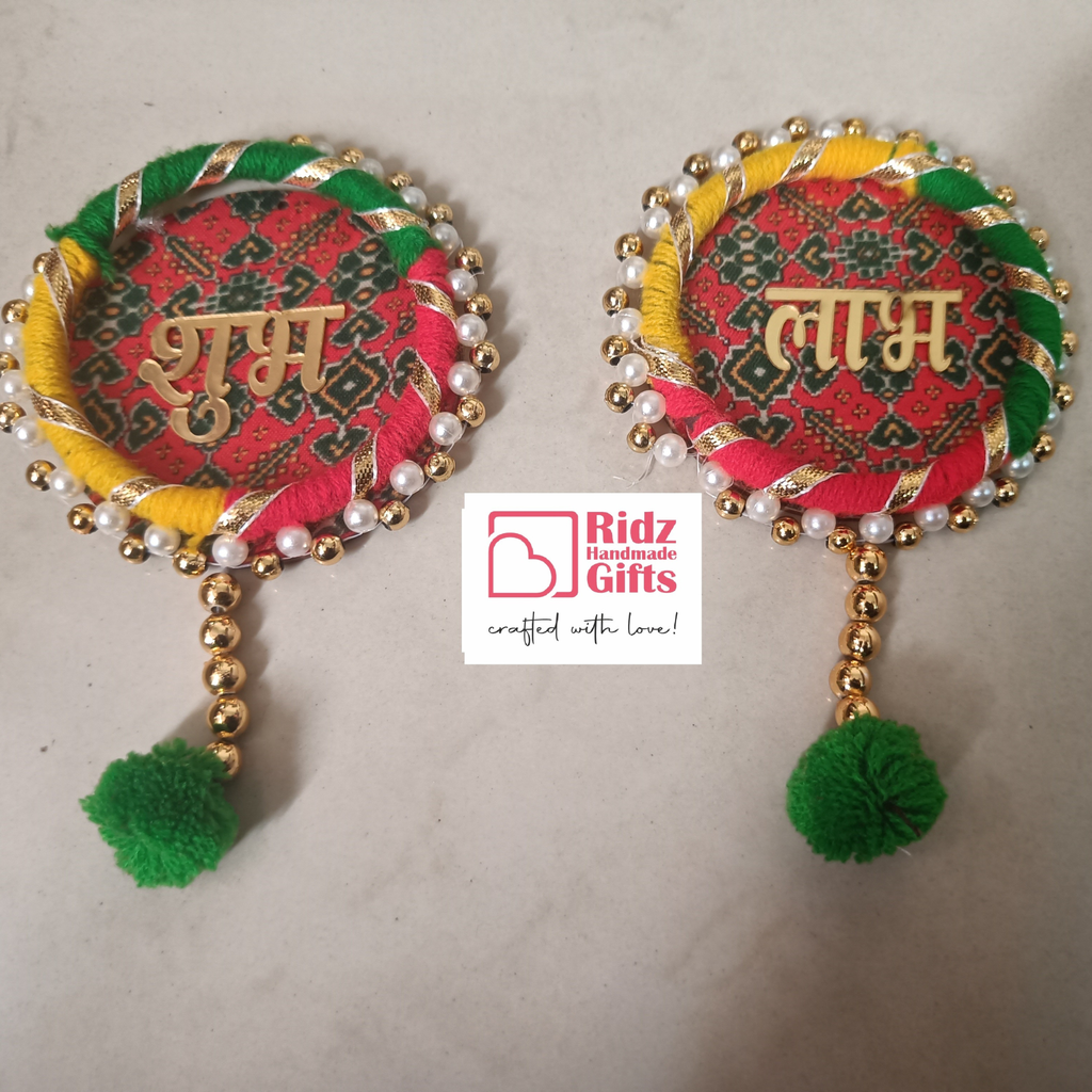 Patola Print Shubh Labh with Hanging