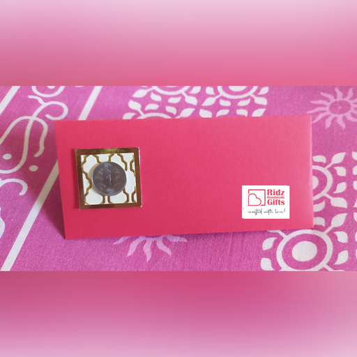 [RIDZ0006] Red Envelope with Cream and Golden Leaf