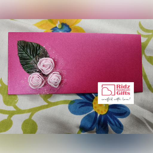[RIDZ0008] Pink Envelope with Foam Roses