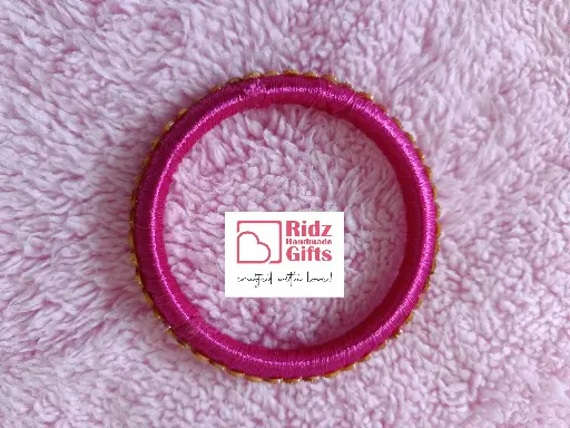 Silk Kadas with Golden Tikkis (1 pair)