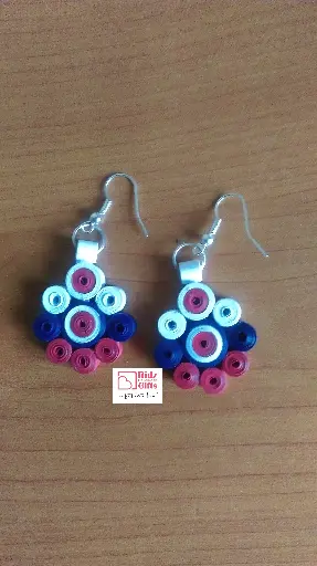 Three Colour Circle Earrings 