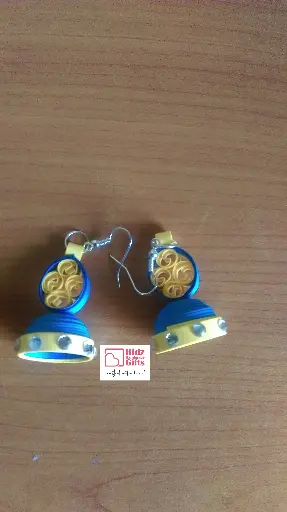 Quilled Beehive Design Jhumka 