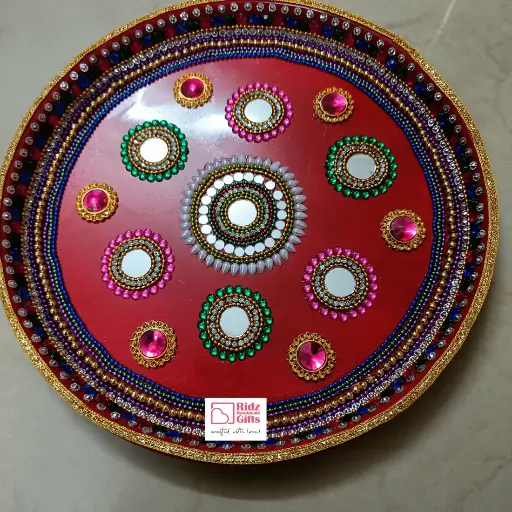 Simple Kundan Pooja Thali