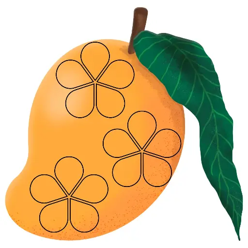 Mango Shaped Cutout Housie Tickets