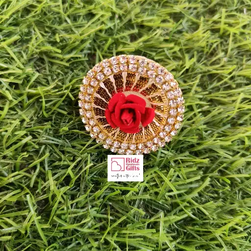 Red Rose Adjustable Ring 