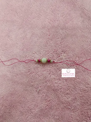Pearl and Coloured Beaded Rakhi