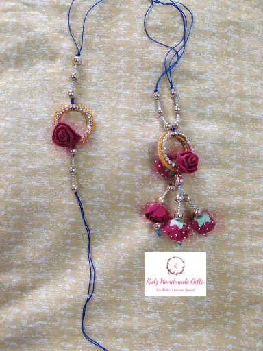 Elegant Floral Lumba Rakhi Set