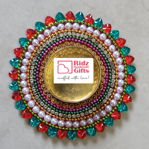 Multicolored Kundan Tealight Candle Holder