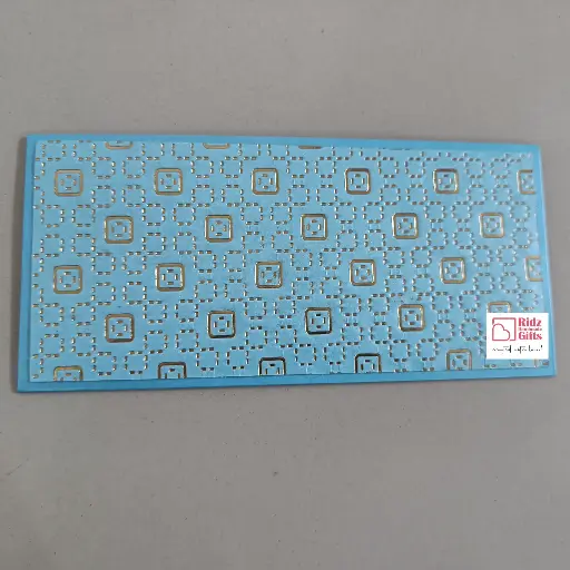 [RIDZ0005] Blue Envelope with Golden Design