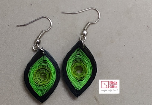 Quilled Leaf Shaped Earrings